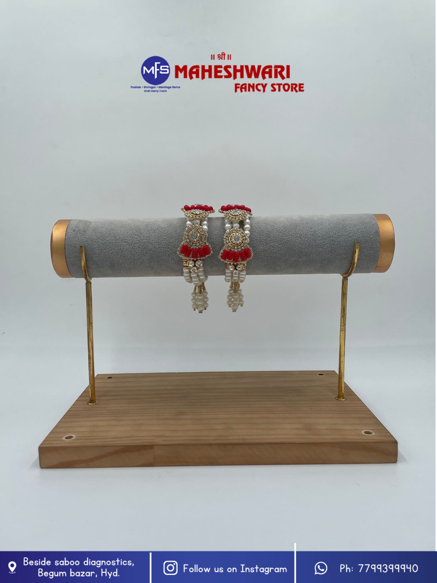 Swagat Bracelet Stone  Moti Work